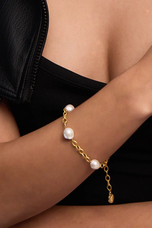 Baroque Linked Pearl Bracelet