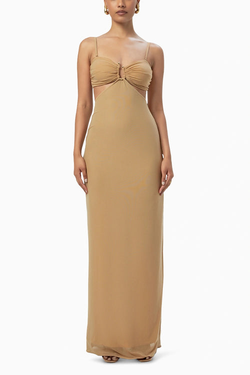 Coastline Mesh Dusk Bronze Dress