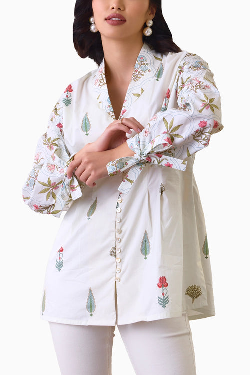 Wanderlust Printed Cotton Blouse