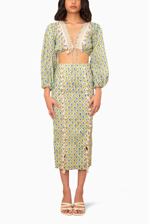 Athens Handblouse Blouse & Skirt Set