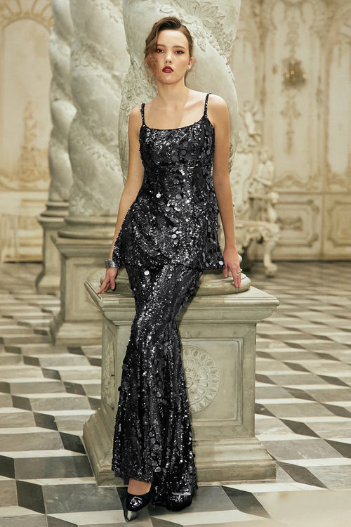 Paillette Peplum Top & Flared Pant