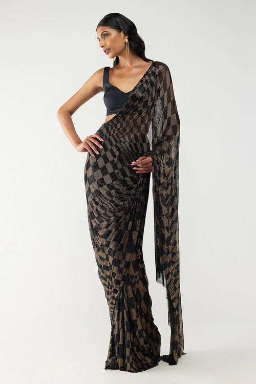 Astral Geometry Sari