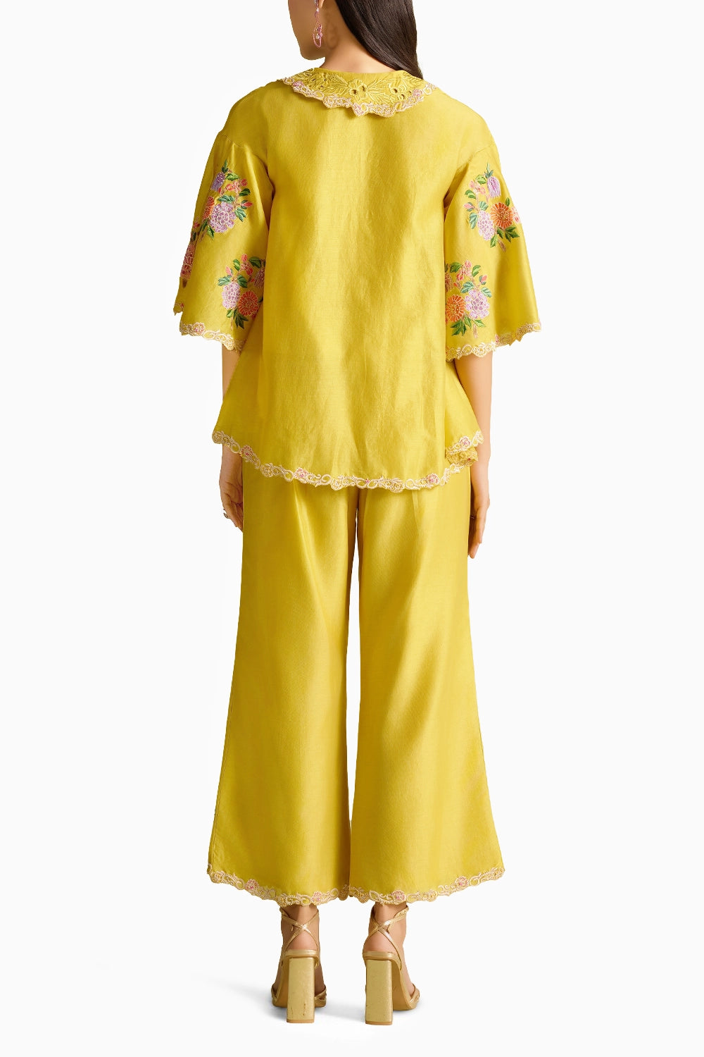 Yellow Floral Bunch Mosaic Co-ord Set
