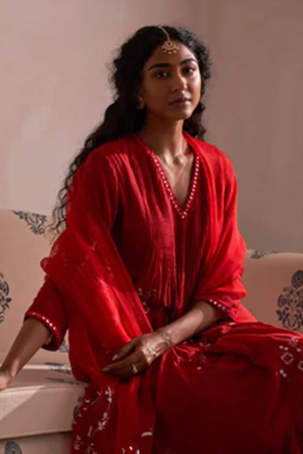 Khushboo Red Kurta Set