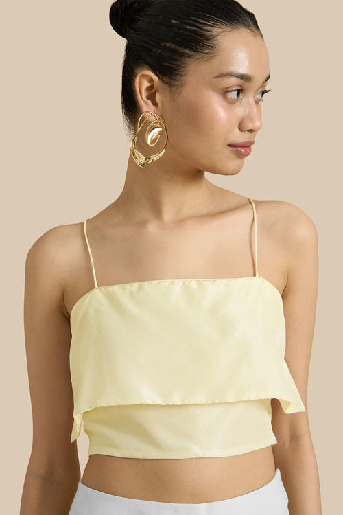Dahlia Skirt Yellow and White Set
