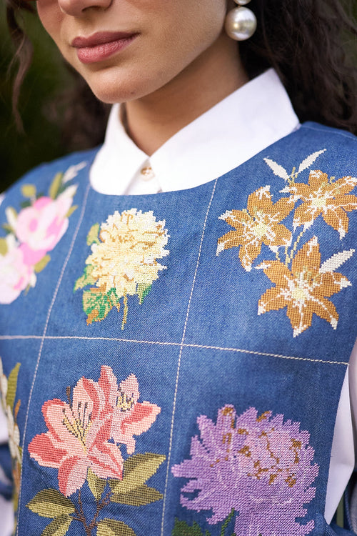 White And Blue Elodie Shirt