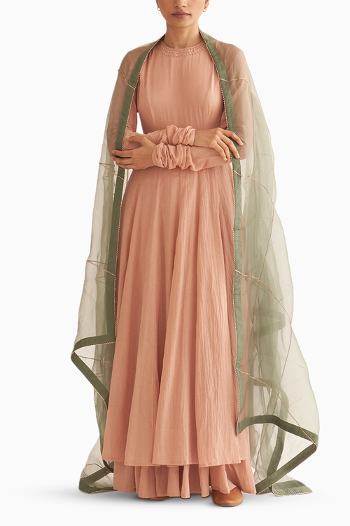 Amrita Old Rose Ghoomar Anarkali Set