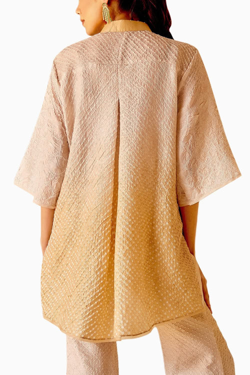Beige Tones Button Top With Panels