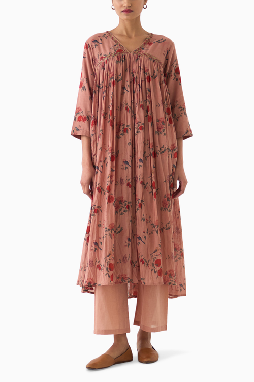 Flori Old Rose Kurta Set