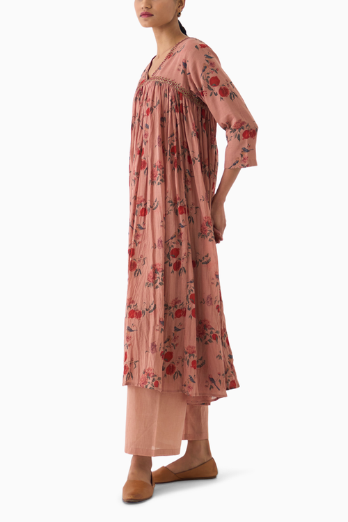 Flori Old Rose Kurta Set