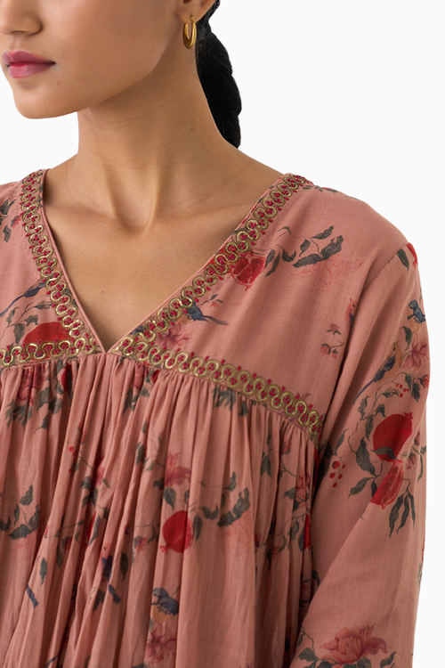 Flori Old Rose Kurta Set