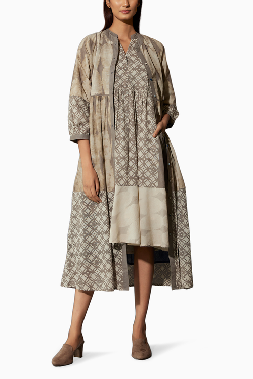 Brown 24X 7 Dress Coord Set
