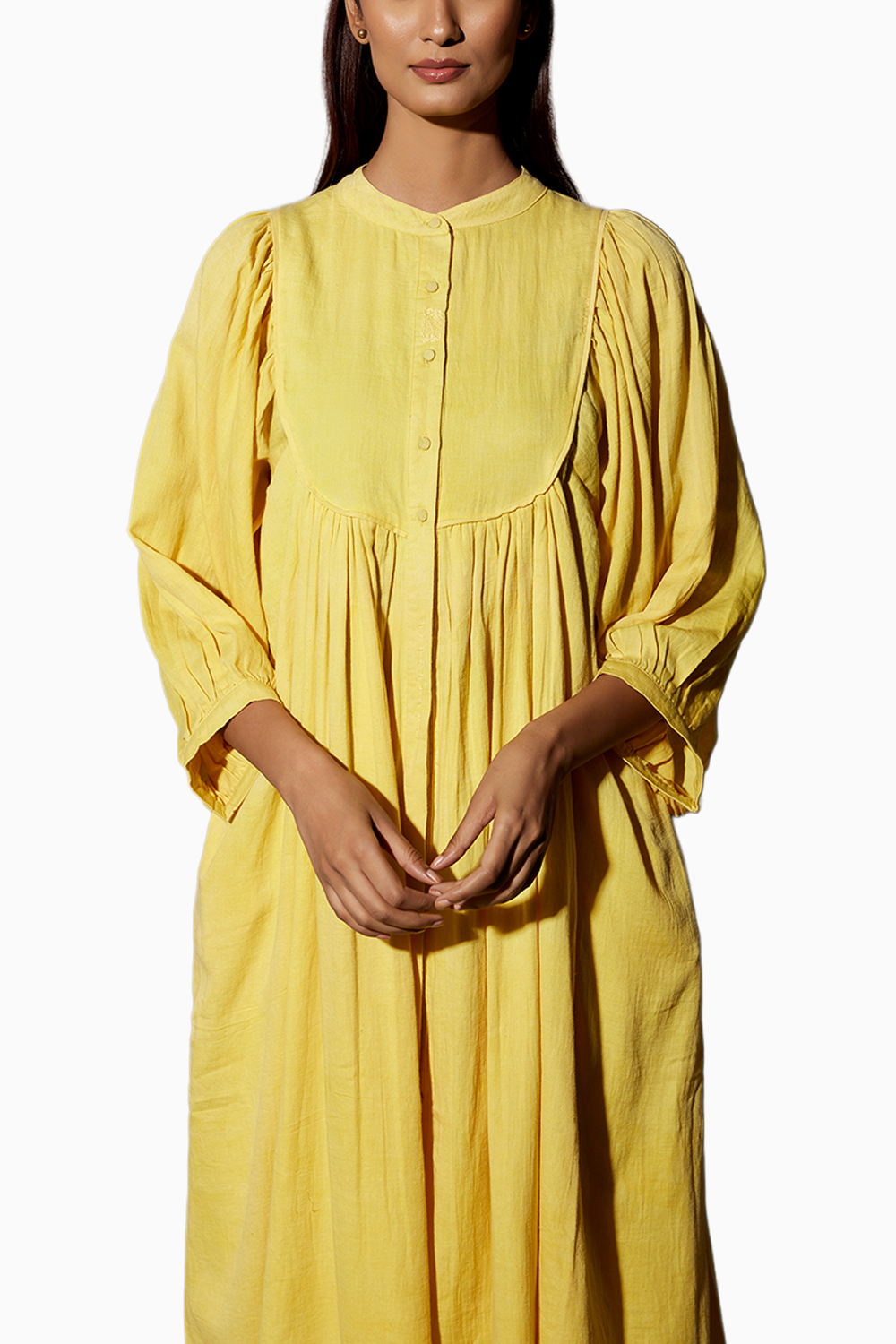 Yellow Haldi Festive Dress with Pants Set