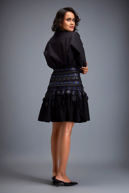 Black Structured Skirt
