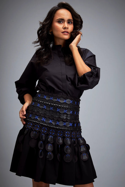 Black Structured Skirt