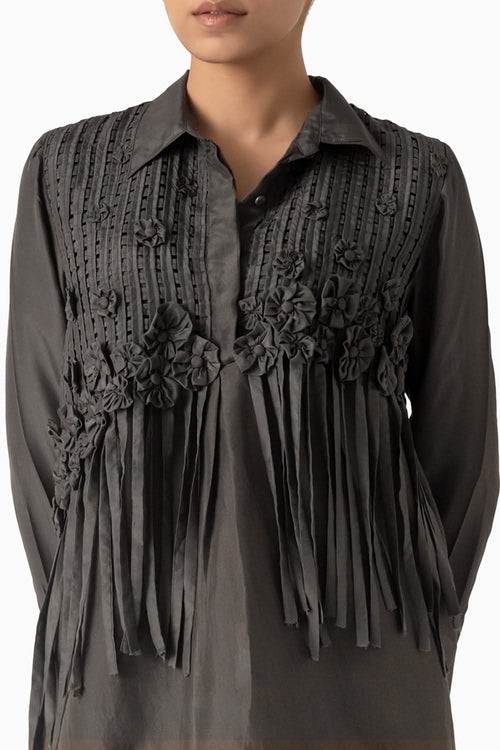 Yua Dark Grey Top