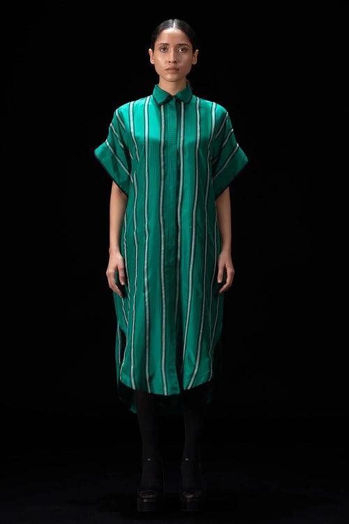 Arc Green Shirt Dress