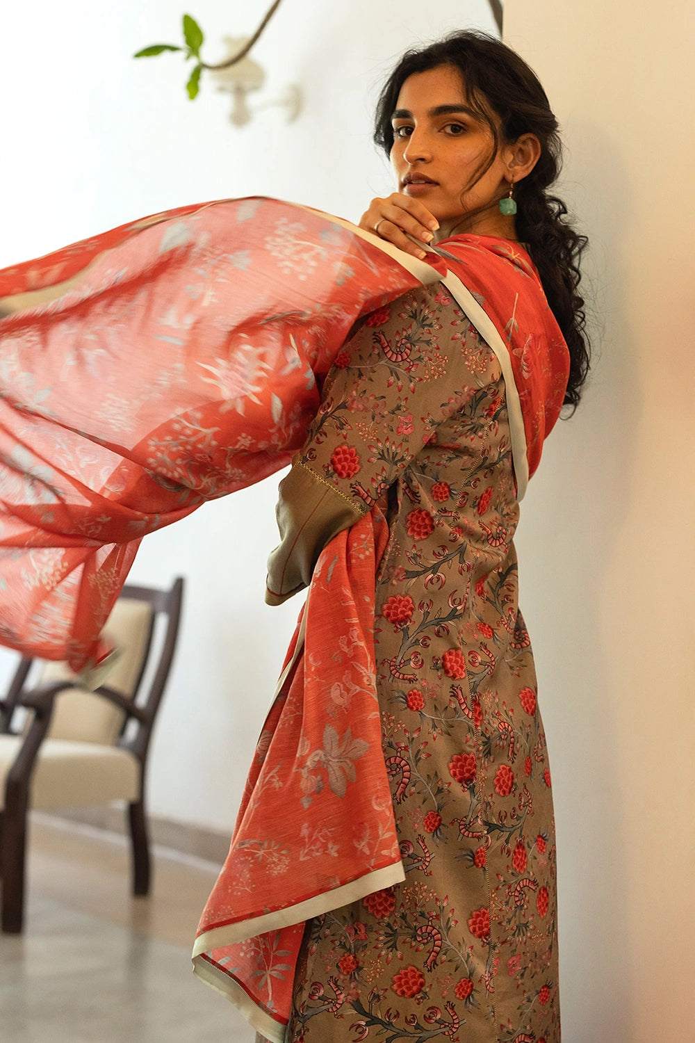 Vera Coral Dupatta