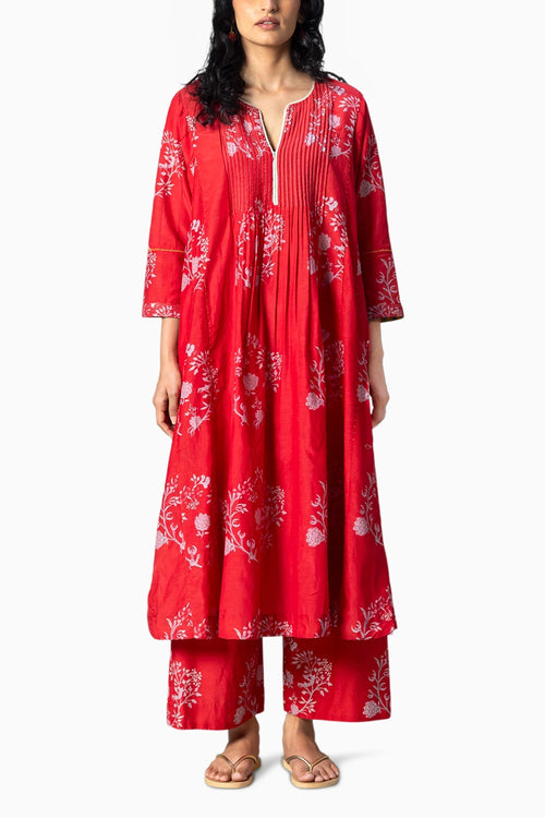 Lena Red Kurta