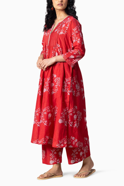 Lena Red Kurta