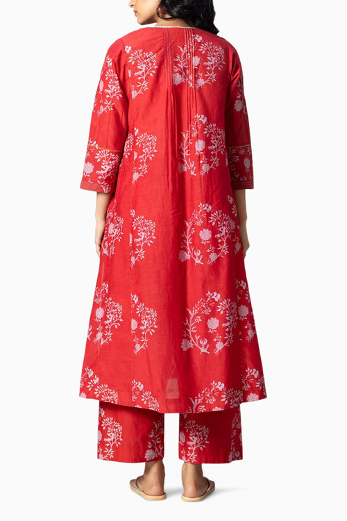 Lena Red Kurta