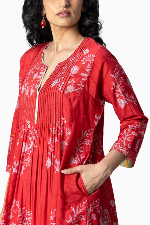 Lena Red Kurta