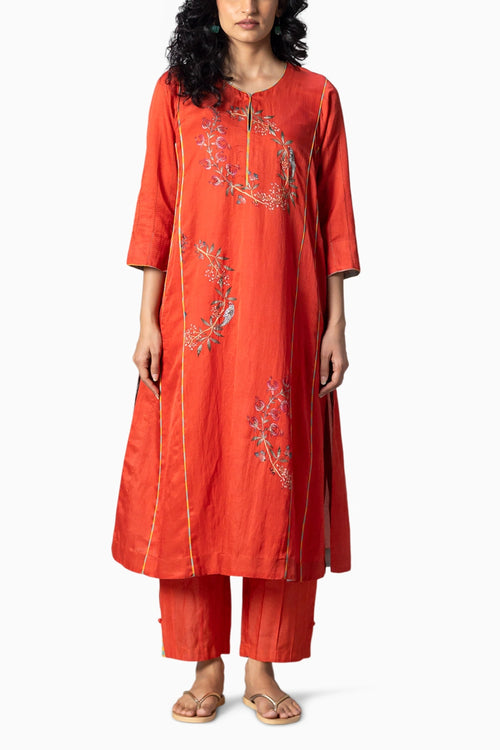 Maranta Coral Kurta