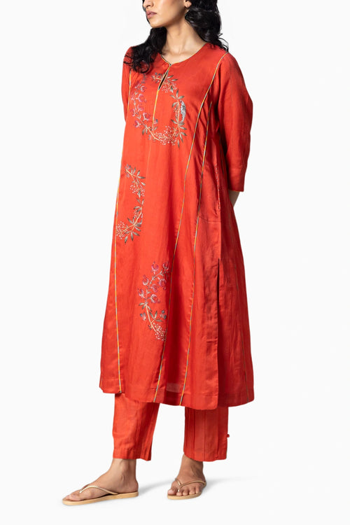 Maranta Coral Kurta