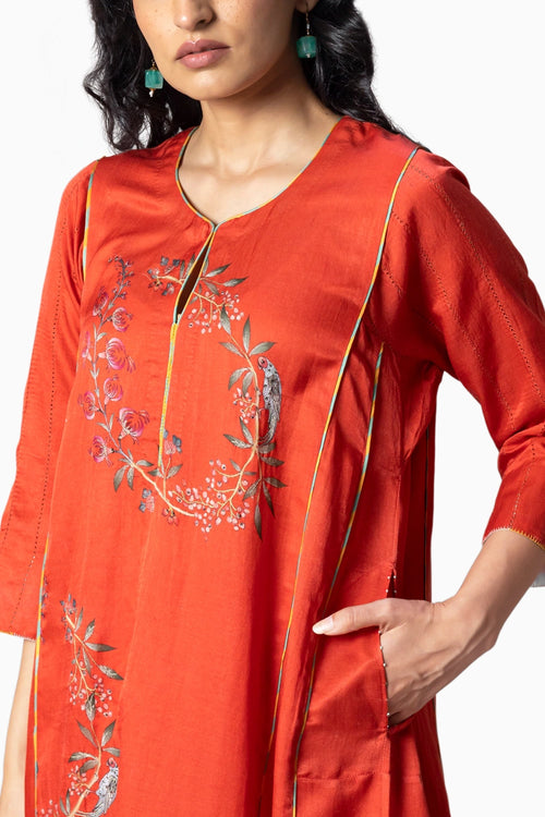 Maranta Coral Kurta