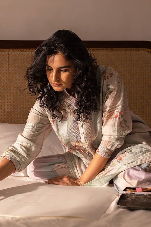 Nayaab Haze Lavender Kurta