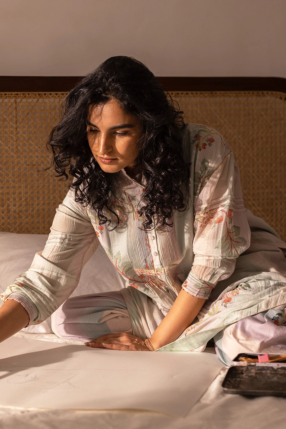 Nayaab Haze Lavender Kurta