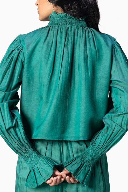 Basil Green Blouse