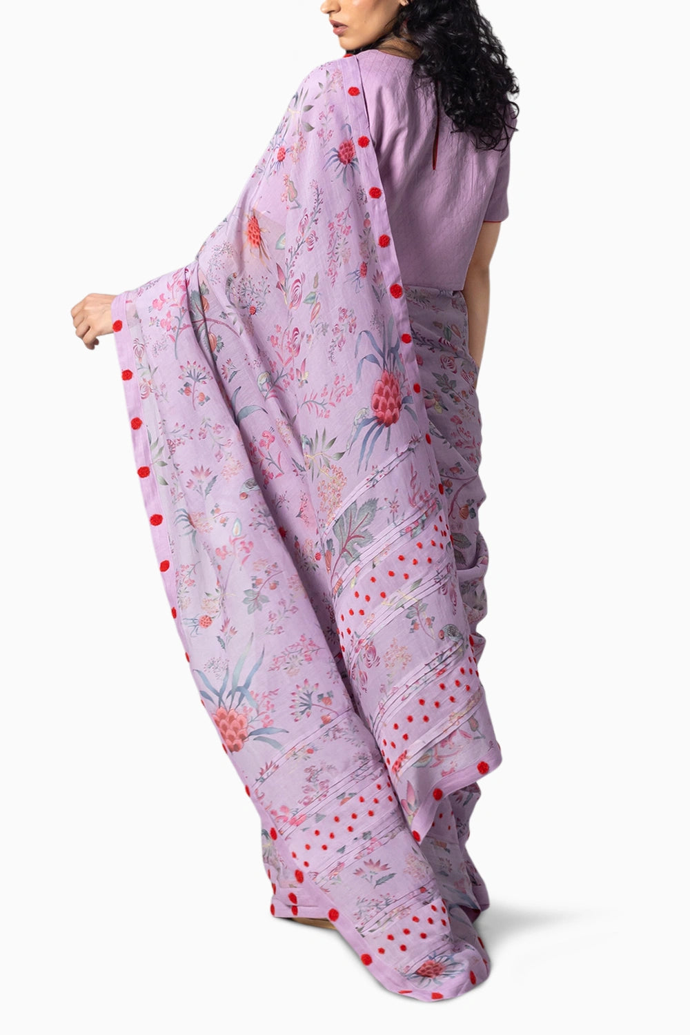 Virelia Lavender Saree