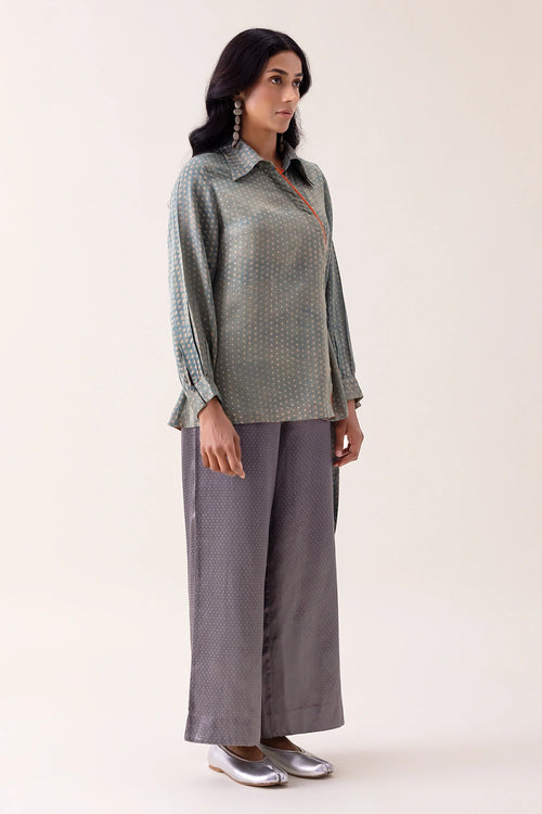 Blue Daphane Dabu Shirt
