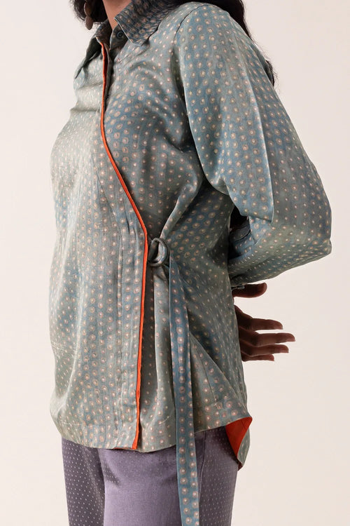 Blue Daphane Dabu Shirt