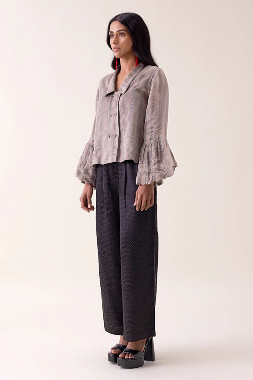 Grey Darcy Striped Shirt