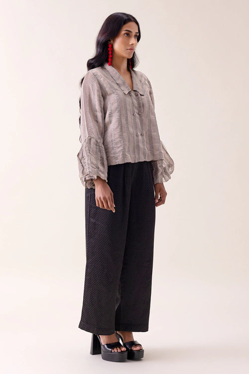 Grey Darcy Striped Shirt