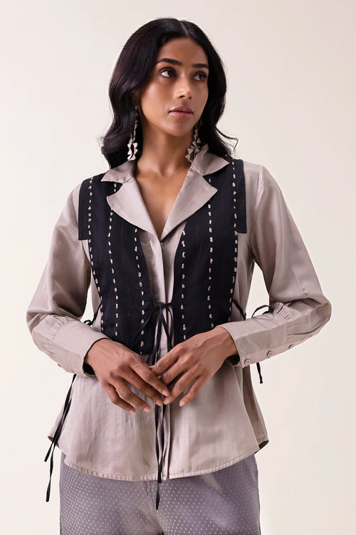 Black Fio Gillet Jacket