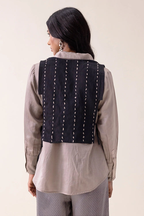 Black Fio Gillet Jacket