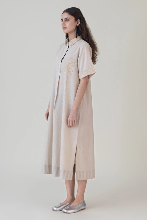 Mirai Beige Shirt Dress
