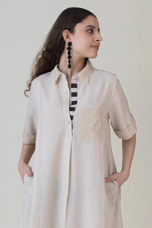 Mirai Beige Shirt Dress