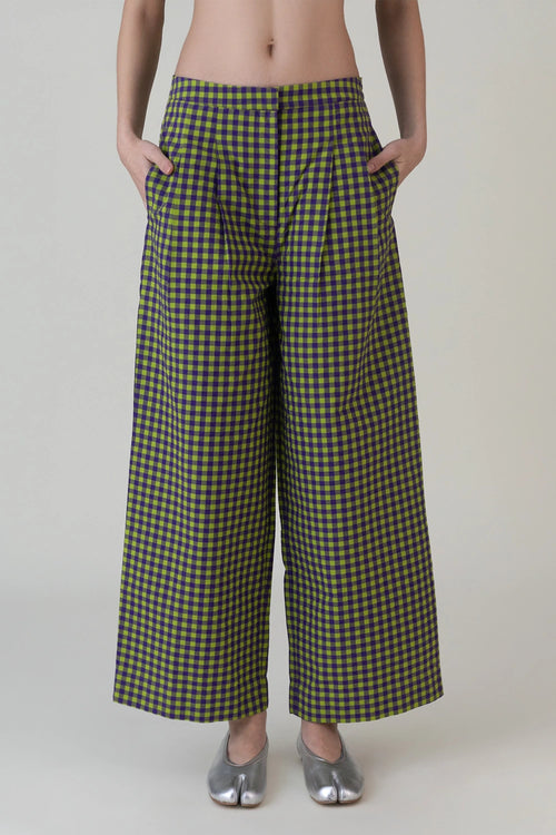 Nasuhimi Purple Gingham Pants