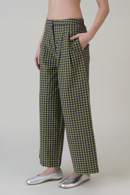Nasuhimi Purple Gingham Pants