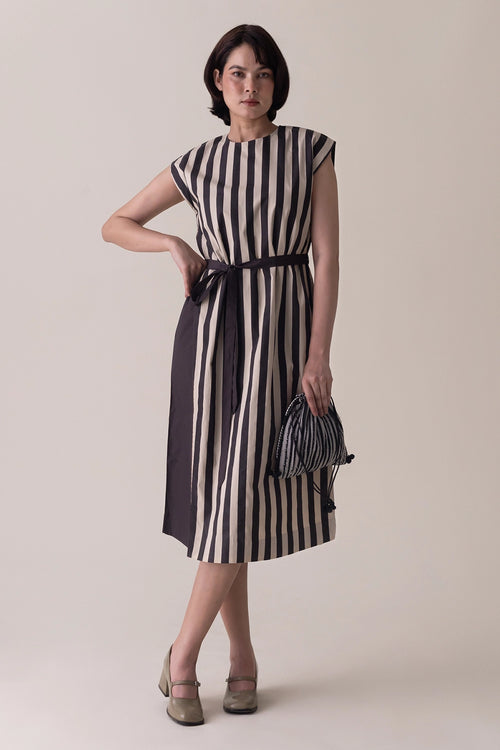 Beige Brown Arlene Dress
