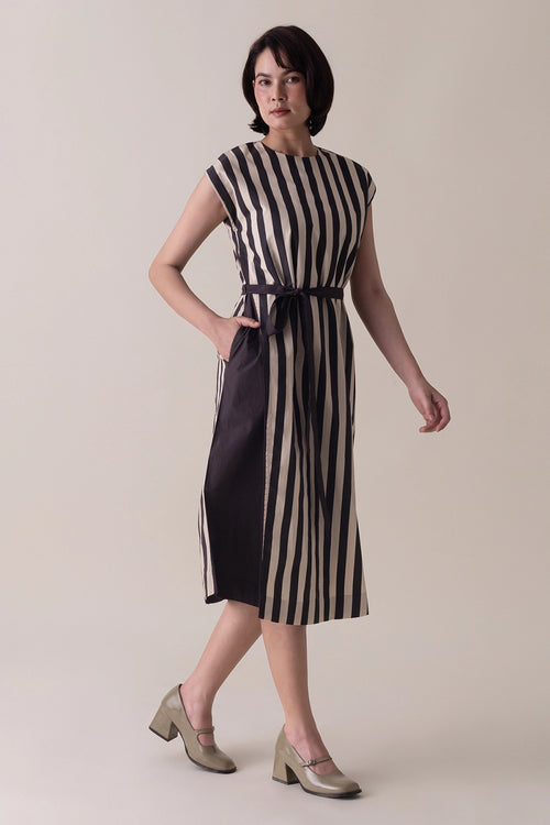 Beige Brown Arlene Dress