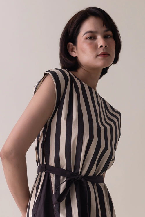 Beige Brown Arlene Dress