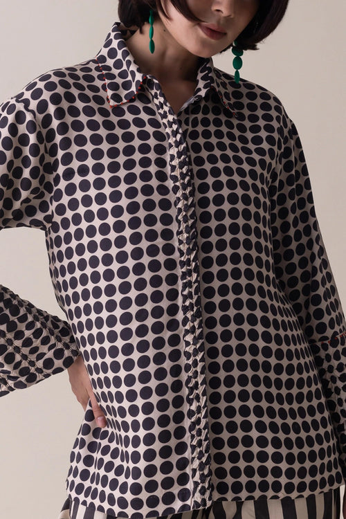 Black Beige Linsey Shirt