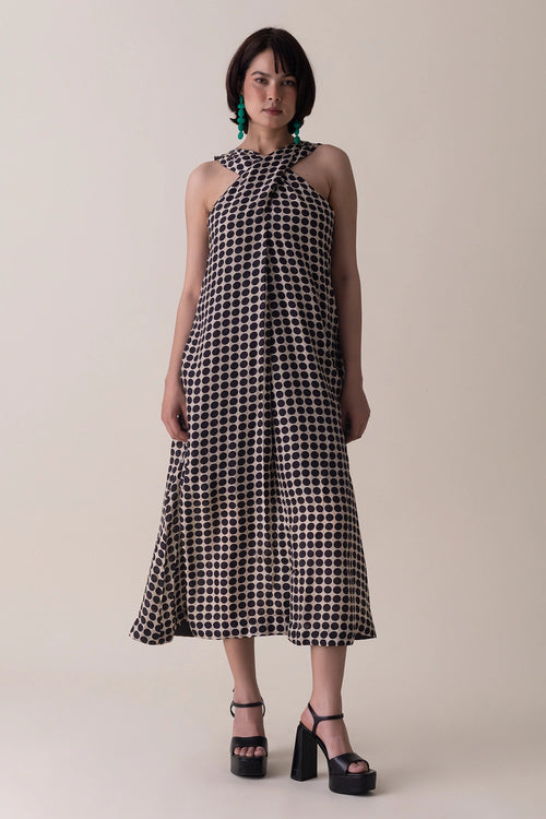 Beige Brown Saige Dress