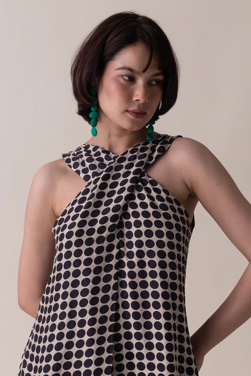 Beige Brown Saige Dress