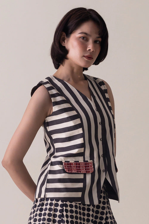 Beige Brown Valerie Top